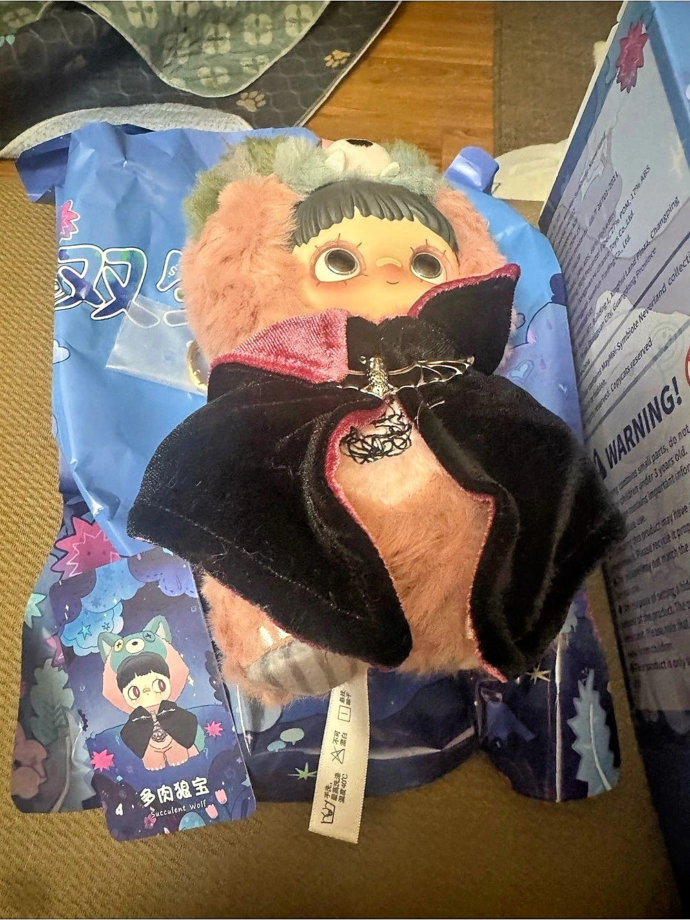 Hi Toy Maymei Symbiote Neverland Series - Succulent Wolf Plush Toy Pink & Black